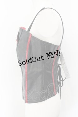 画像2: Qutie Frash / ライダースコルセット  レッド×ブラック O-24-10-15-023-QU-ZA-IG-ZI
