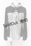 Qutie Frash / 公式通販×アメQ限定チャイナカットソー  シルバー×ブラック O-24-10-15-031-QU-TO-IG-ZI