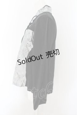 画像2: Qutie Frash / 公式通販×アメQ限定チャイナカットソー  シルバー×ブラック O-24-10-15-031-QU-TO-IG-ZI