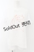 MINT NeKO / ハチロウのTシャツ  ホワイト×オレンジ O-24-10-17-045-HN-TS-IG-ZT364