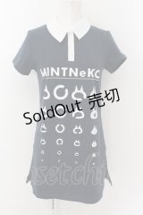 MINT NeKO / ネコランドルト環ポロシャツ  ネイビー×シロ O-24-10-17-050-HN-TO-IG-ZT357
