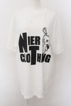 画像1: NieR Clothing / プリント半袖CUTSEW XL ロゴ＆nierちゃん（ホワイト） O-24-10-22-048-PU-TO-OW-ZT324