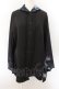 画像1: NieR Clothing / 着物風袖ブロッキングシャツ  ブラック O-24-10-22-050-PU-BL-OW-ZT309 (1)