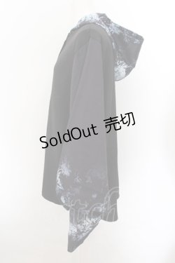 画像2: NieR Clothing / 着物風袖ブロッキングシャツ  ブラック O-24-10-22-050-PU-BL-OW-ZT309