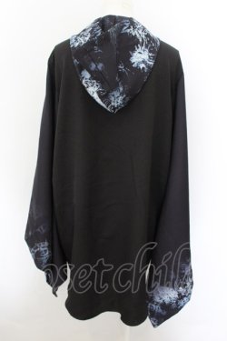 画像3: NieR Clothing / 着物風袖ブロッキングシャツ  ブラック O-24-10-22-050-PU-BL-OW-ZT309
