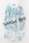 NieR Clothing / 裏地付きSHEER SKIRT スカート  【BUTTERFLY】 サックス O-24-10-22-054-PU-SK-IG-ZI