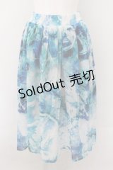 NieR Clothing / 裏地付きSHEER SKIRT スカート  【BUTTERFLY】 サックス O-24-10-22-054-PU-SK-IG-ZI