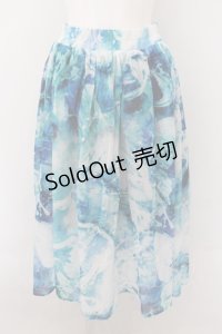 NieR Clothing / 裏地付きSHEER SKIRT スカート  【BUTTERFLY】 サックス O-24-10-22-054-PU-SK-IG-ZI