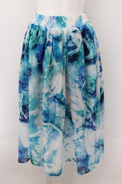 画像1: NieR Clothing / 裏地付きSHEER SKIRT スカート  【BUTTERFLY】 サックス O-24-10-22-054-PU-SK-IG-ZI