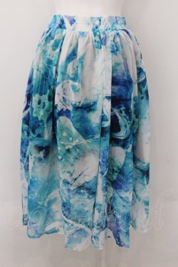 画像2: NieR Clothing / 裏地付きSHEER SKIRT スカート  【BUTTERFLY】 サックス O-24-10-22-054-PU-SK-IG-ZI