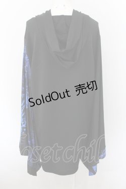 画像3: NieR Clothing / FAKEチャイナボタン着物風袖プルオーバー  【彼岸花】ブルー O-24-10-22-060-PU-TO-IG-ZT260