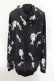 画像2: NieR Clothing / 総柄ZIPパーカー  ブラック×ホワイト O-24-10-22-064-PU-TO-IG-ZT260 (2)