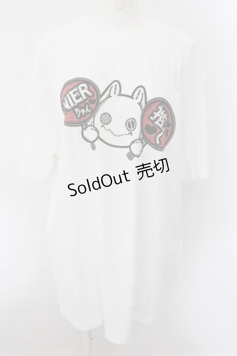画像1: 【SALE】NieR CLOTHING / NieRちゃん推しTシャツ XL ホワイト O-24-10-22-069-PU-TS-IG-ZT324 (1)