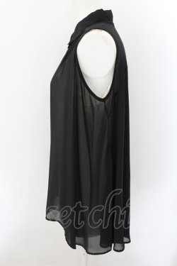 画像2: HEAVEN and Earth / シフォンレイヤードノースリーブブラウス M ブラック×ホワイト O-24-10-22-081-PU-BL-IG-ZT277