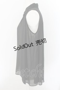 画像2: HEAVEN and Earth / シフォンレイヤードノースリーブブラウス M ブラック×ホワイト O-24-10-22-081-PU-BL-IG-ZT277