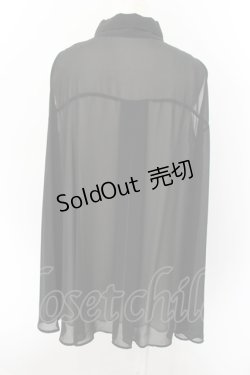 画像3: HEAVEN and Earth / シフォンレイヤードノースリーブブラウス M ブラック×ホワイト O-24-10-22-081-PU-BL-IG-ZT277