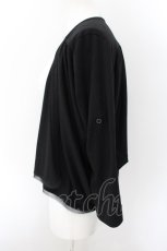 画像2: 【SALE】HEAVEN and Earth / ロールアップトッパーショートカーディガン M ブラック O-24-10-22-084-PU-TO-IG-ZT259 (2)