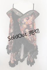 Qutie Frash / オフショル着物カーデ  ブラック×レッド O-24-10-24-047-QU-TO-IG-OS