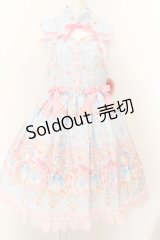 BABY,THE STARS SHINE BRIGHT / はなもも Shangri-La柄オリエンタルジャンパースカート  サックス O-24-10-25-064-BA-OP-IG-OS
