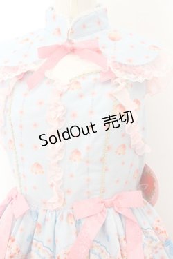 画像3: BABY,THE STARS SHINE BRIGHT / はなもも Shangri-La柄オリエンタルジャンパースカート  サックス O-24-10-25-064-BA-OP-IG-OS