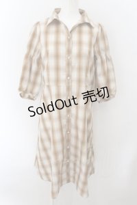 axes femme / レースジレ付シャツワンピース（ジレ欠品）  オレンジ O-24-10-26-081-AX-OP-IG-OS