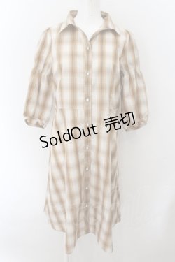 画像1: axes femme / レースジレ付シャツワンピース（ジレ欠品）  オレンジ O-24-10-26-081-AX-OP-IG-OS