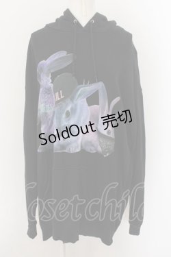 画像1: 【SALE】MILKBOY / RIOT RABBITS HOODY 2XL ブラック O-24-10-26-021-MB-TO-OW-ZT332