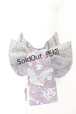 画像1: Qutie Frash / 花魁帯コルセット（和柄×鱗ジャガード）  パープル O-24-10-27-007-QU-TO-OW-ZI