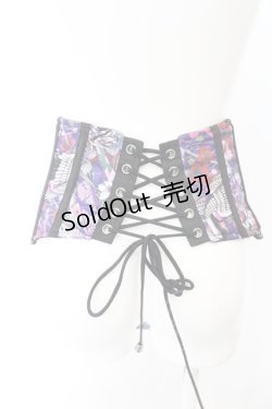 画像2: Qutie Frash / 花魁帯コルセット（和柄×鱗ジャガード）  パープル O-24-10-27-007-QU-TO-OW-ZI