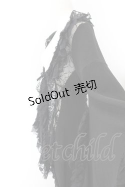 画像2: Qutie Frash / 着物袖フリルカーディガン  ブラック O-24-10-27-061-QU-TO-OW-ZI