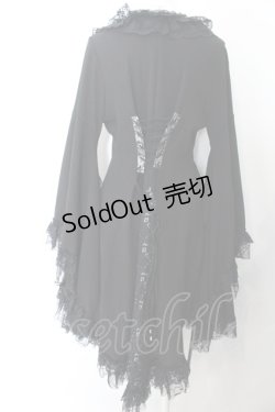 画像3: Qutie Frash / 着物袖フリルカーディガン  ブラック O-24-10-27-061-QU-TO-OW-ZI