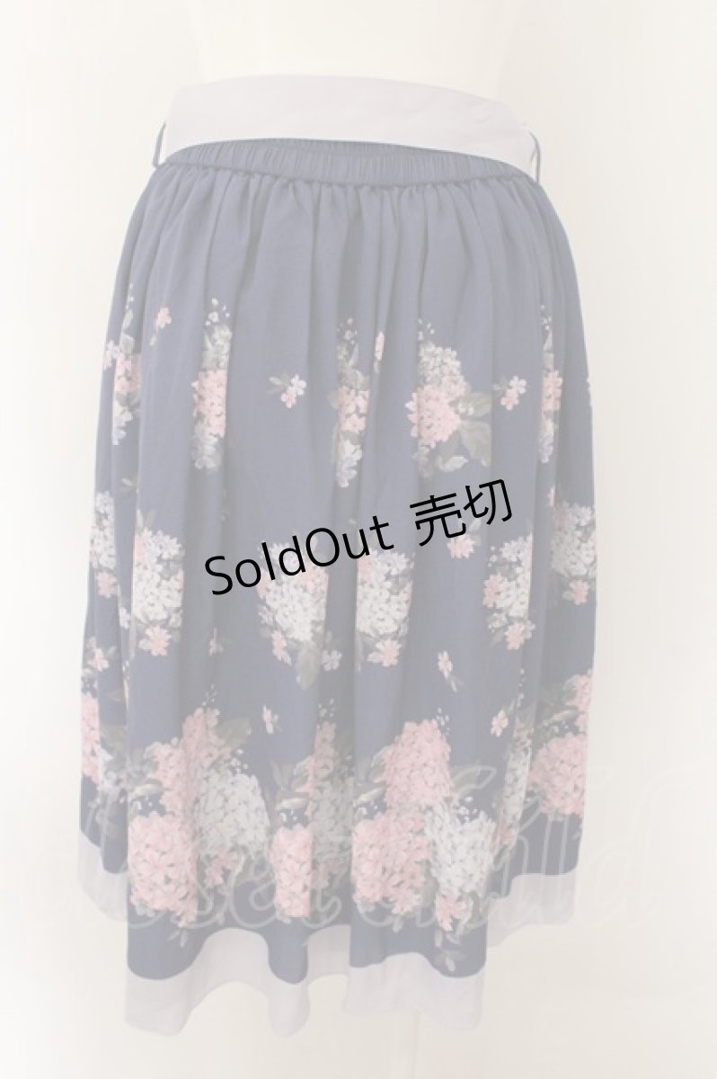 画像2: 【SALE】axes femme / 紫陽花スカート M ネイビー O-24-10-29-082-AX-SK-IG-ZT249 (2)