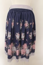 画像2: 【SALE】axes femme / 紫陽花スカート M ネイビー O-24-10-29-082-AX-SK-IG-ZT249 (2)