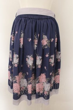 画像2: axes femme / 紫陽花スカート M ネイビー O-24-10-29-082-AX-SK-IG-ZT249