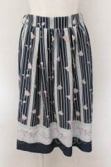 axes femme / チューリップ柄ミドルスカート M Dグリーン O-24-10-29-083-AX-SK-IG-ZT266