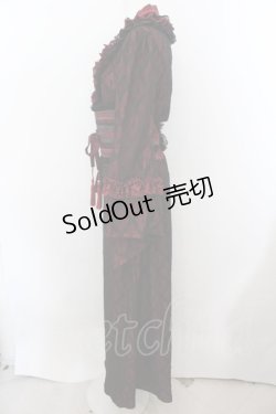 画像3: Hoshibako Works / 月影の待ちびと和様セットアップワンピース  ワイン O-24-10-29-001-GO-OP-IG-OS