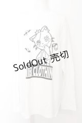 NieR Clothing / ミケプリントカットソー XL ホワイト O-24-10-31-038-PU-TO-OW-ZT250