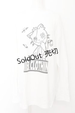 画像1: NieR Clothing / ミケプリントカットソー XL ホワイト O-24-10-31-038-PU-TO-OW-ZT250