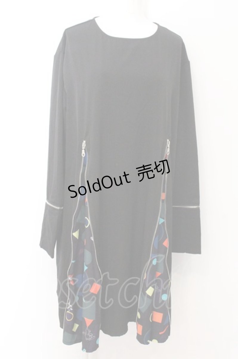 画像1: 【SALE】NieR CLOTHING / 5ZIP PULLOVER【袖口切替付き】ONE君 F ブラック O-24-10-31-043-PU-TO-OW-ZT282 (1)