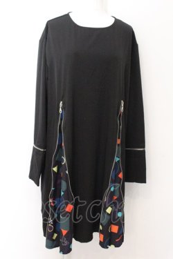 画像1: NieR Clothing / 5ZIP PULLOVER【袖口切替付き】ONE君 F ブラック O-24-10-31-043-PU-TO-OW-ZT282