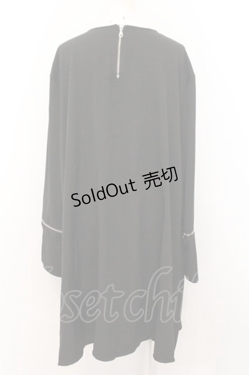 画像3: 【SALE】NieR CLOTHING / 5ZIP PULLOVER【袖口切替付き】ONE君 F ブラック O-24-10-31-043-PU-TO-OW-ZT282 (3)