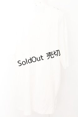 画像2: KMK / フレームpt襟付きTシャツ  ホワイト×ブラック O-24-10-31-045-PU-TO-OW-ZT324