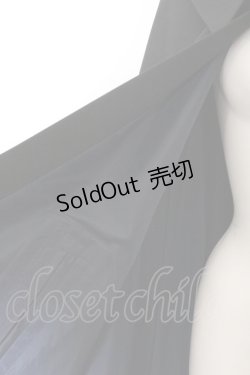 画像2: ATELIER BOZ / コウモリ衿ミニマント  ブラック×ブルー O-24-10-31-065-EL-JA-IG-OS