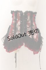 Qutie Frash / 和柄コルセット  レッド O-24-10-31-082-QU-TO-IG-ZI