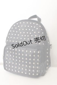 NieR Clothing / 2WAY STUDS BACKPACK  ブラックｘシルバー O-24-10-31-097-PU-BG-YM-ZT274