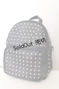 画像1: NieR Clothing / 2WAY STUDS BACKPACK  ブラックｘシルバー O-24-10-31-097-PU-BG-YM-ZT274