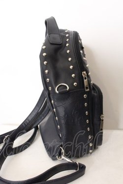 画像3: NieR Clothing / 2WAY STUDS BACKPACK  ブラックｘシルバー O-24-10-31-097-PU-BG-YM-ZT274