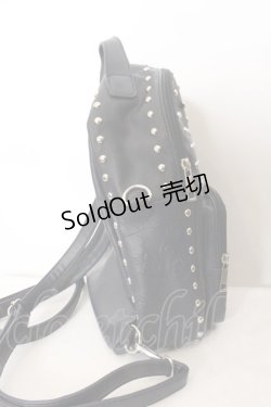 画像3: NieR Clothing / 2WAY STUDS BACKPACK  ブラックｘシルバー O-24-10-31-097-PU-BG-YM-ZT274