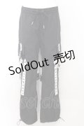 【SALE】REFLEM / ロゴテープベルト付きナイロンフレアカーゴパンツ F ブラック O-24-10-31-017-PU-PA-YM-ZT283