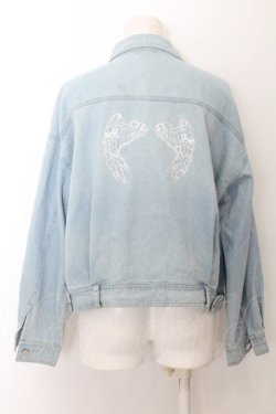 画像2: NieR Clothing / ブルーデニムジャケット【BACK WING】 F ライトインディゴ O-24-10-31-026-PU-JA-YM-ZT247